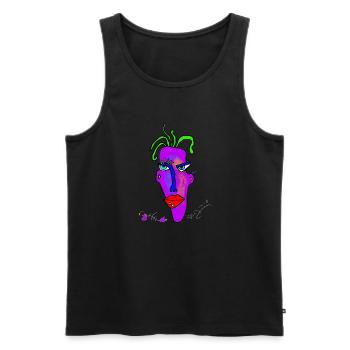 Maske neon - Männer Premium Bio Tank Top - Schwarz - Vorne - Michal (187cm)