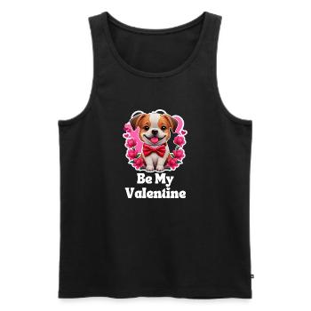 Be My Valentine - Men's Premium Organic Tank Top - black - Front - Michal (187cm)