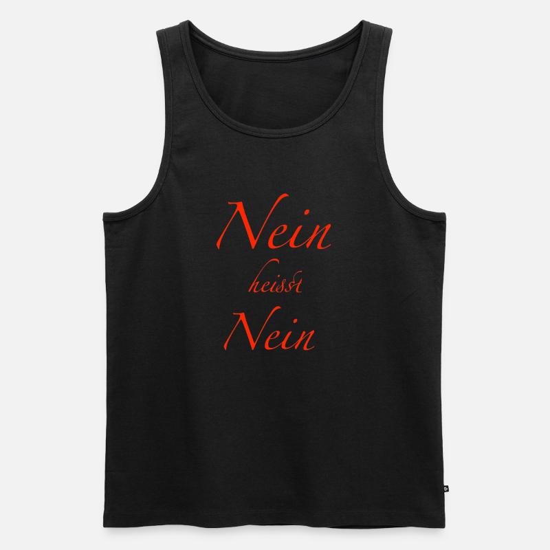 nein heisst nein - Männer Premium Bio Tank Top - Schwarz