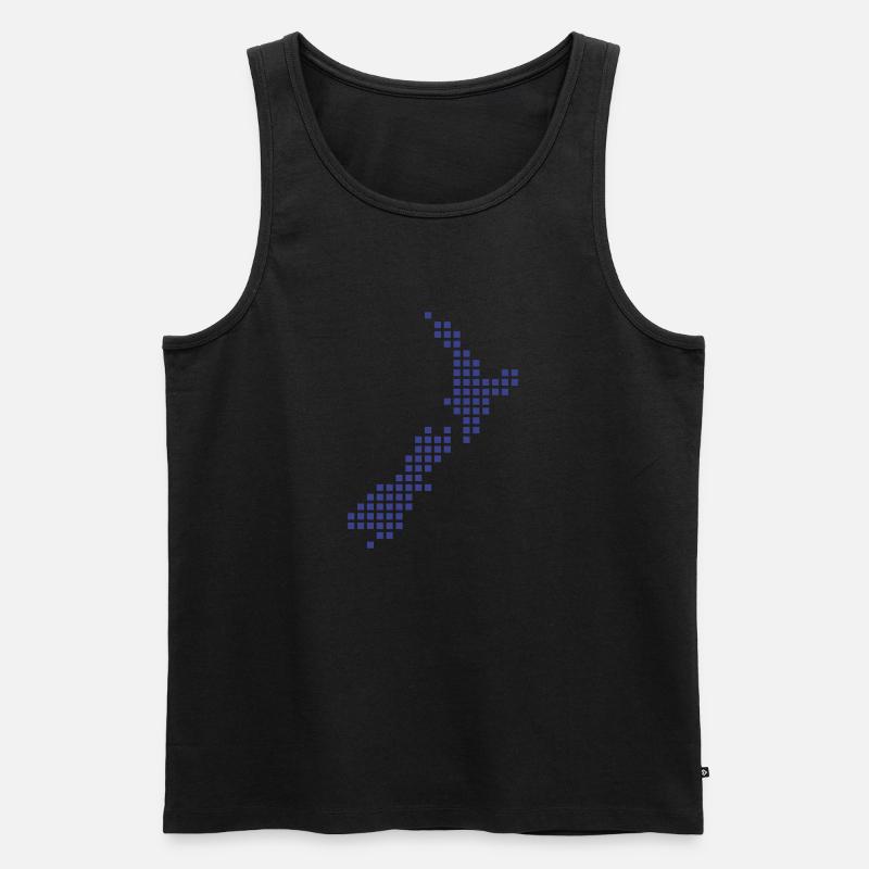 Neuseeland - Männer Premium Bio Tank Top - Schwarz