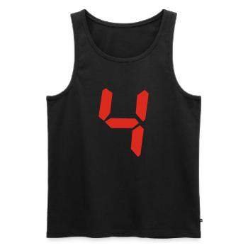 4 - Männer Premium Bio Tank Top - Schwarz - Vorne - Michal (187cm)