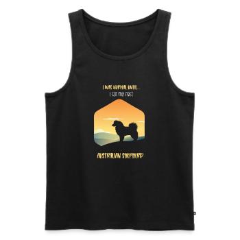 Australian Shepherd Geschenk - Männer Premium Bio Tank Top - Schwarz - Vorne - Michal (187cm)
