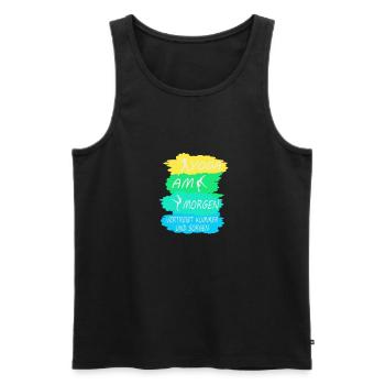 Yoga Lehrerin Kurs Meditation Geschenk Damen Matte - Männer Premium Bio Tank Top - Schwarz - Vorne - Michal (187cm)