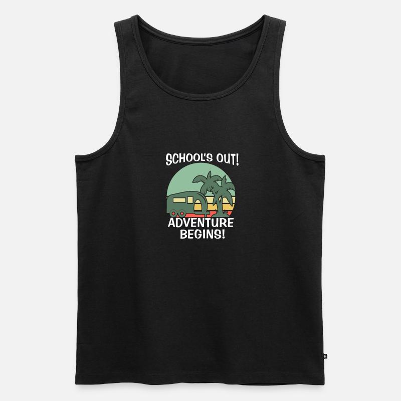 Schulabenteuer beginnt Campingfahrten - Männer Premium Bio Tank Top - Schwarz
