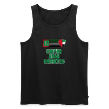 United Arab Emirates Football Team - Men's Premium Organic Tank Top - black - Front - AI Model Male 178 light (178cm)