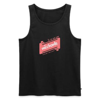 Je ne suis pas méchante ! - Débardeur bio Premium Homme - noir - Devant - AI Model Male 178 light (178cm)