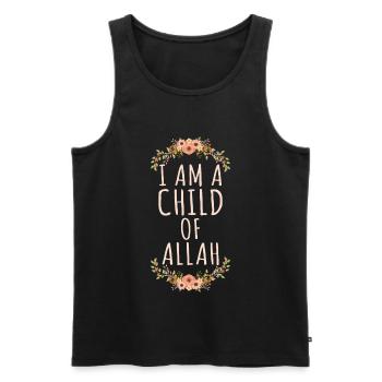 Allah Islam Muslim Mohammed Koran Mecca Gift - Men's Premium Organic Tank Top - black - Front - AI Model Male 178 light (178cm)