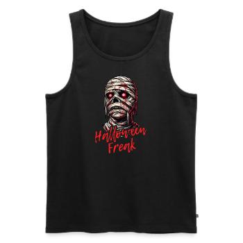 Happy Halloween Freak Mummy Spooky Design - Men's Premium Organic Tank Top - black - Front - AI Model Male 178 light (178cm)