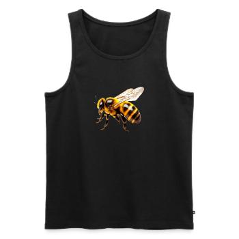 Bees Design Motif Honey Beekeeper Bee - Men's Premium Organic Tank Top - black - Front - AI Model Male 178 light (178cm)