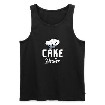 Cake Dealer Biscuit Dealer Baker Pastry Lover - Men's Premium Organic Tank Top - black - Front - Michal (187cm)