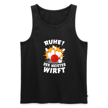 Ruhe der Meister wirft Bowlingspieler Bowling - Männer Premium Bio Tank Top - Schwarz - Vorne - Michal (187cm)