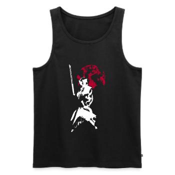 Kendo Japan - Männer Premium Bio Tank Top - Schwarz - Vorne - Michal (187cm)