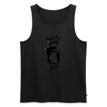 Fête des pères-Bonne fête des pères - Débardeur bio Premium Homme - noir - Devant - AI Model Male 178 light (178cm)