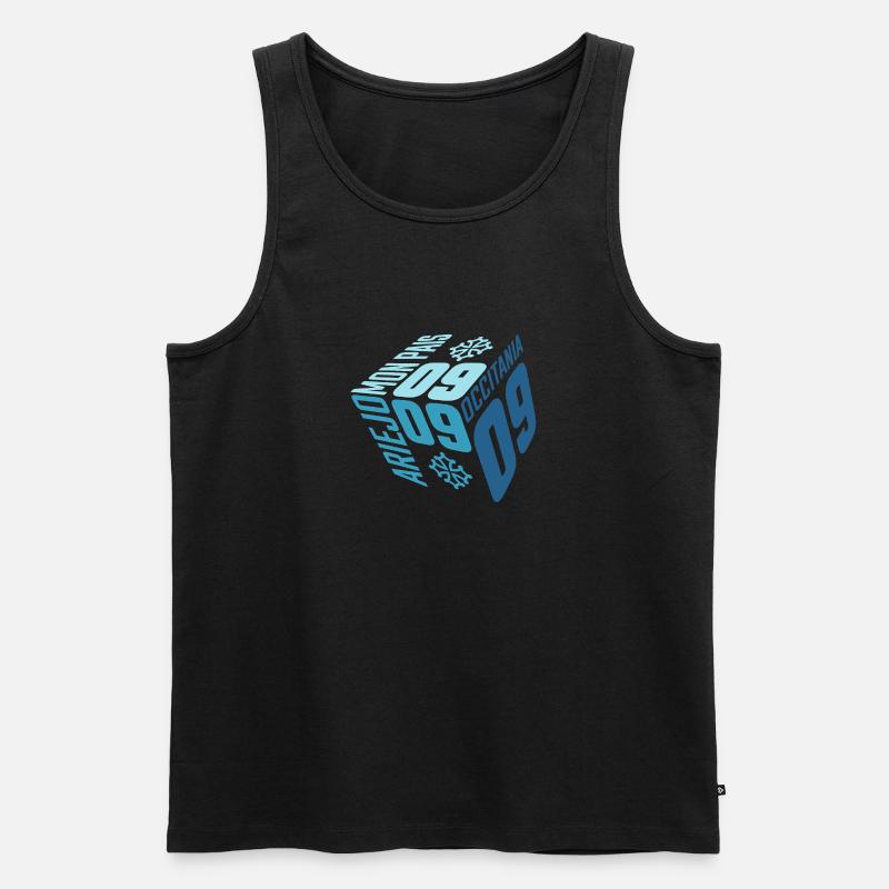 Der Cube d'Ariège. - Männer Premium Bio Tank Top - Schwarz
