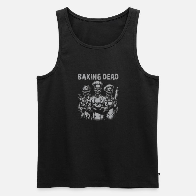 Baking Dead - backende Zombies - Männer Premium Bio Tank Top - Schwarz
