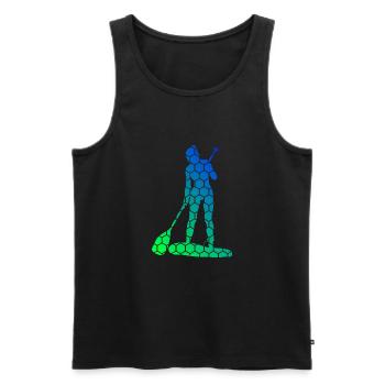 Standup Paddling Stand up Paddling Board Men - Men's Premium Organic Tank Top - black - Front - AI Model Male 178 light (178cm)