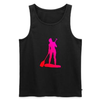 Standup Paddling Standup Paddle Standup Paddleboar - Männer Premium Bio Tank Top - Schwarz - Vorne - AI Model Male 178 light (178cm)