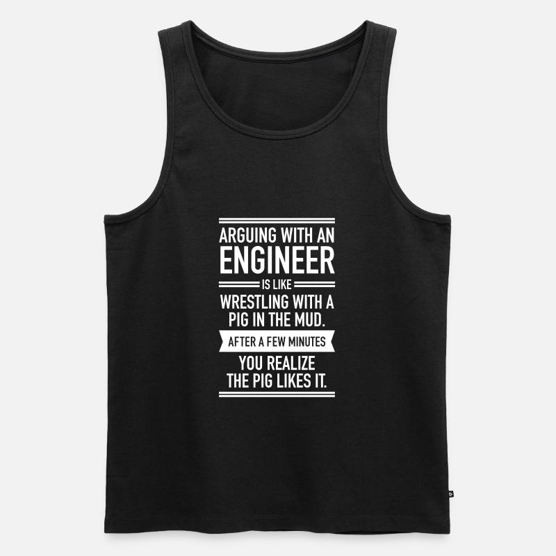 Arguing With An Engineer... - Männer Premium Bio Tank Top - Schwarz