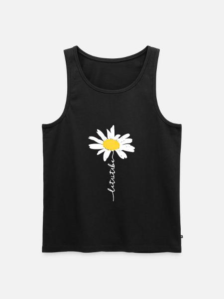 Daisies - Wild herbs - Nature - Sustainable - Men's Premium Organic Tank Top - black