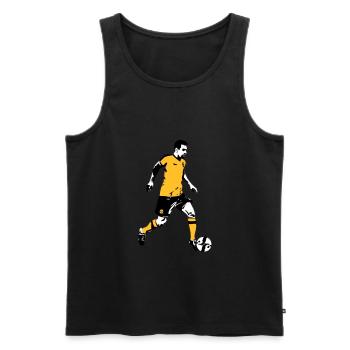 Soccer - Débardeur bio Premium Homme - noir - Devant - Michal (187cm)