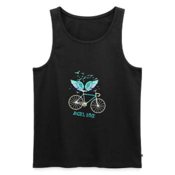 engelsflügel,flügel,angelwings,fahrrad,angelbike - Männer Premium Bio Tank Top - Schwarz - Vorne - Michal (187cm)