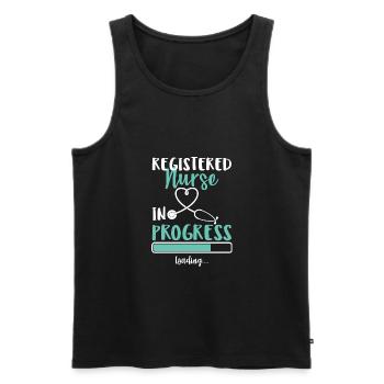 Registered Nurse In Progress Loading - Men's Premium Organic Tank Top - black - Front - AI Model Male 178 light (178cm)