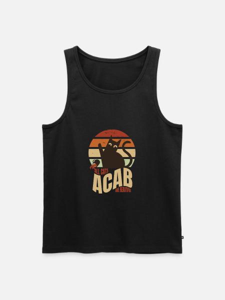 ACAB Alle katte er smukke Hooligan Ultra Fodbold - Herre Premium økologisk tanktop - sort