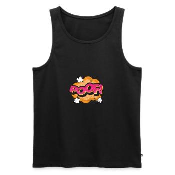 POOF COMIC COMICSTYLE 80s CARTOON MOTIF GIFT - Men's Premium Organic Tank Top - black - Front - AI Model Male 178 light (178cm)