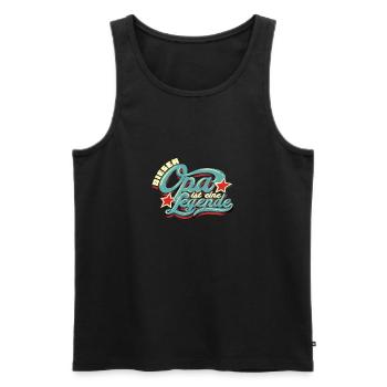 Opa eine Legende - Männer Premium Bio Tank Top - Schwarz - Vorne - Michal (187cm)