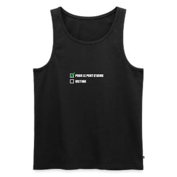Pour le port d'armes - Débardeur bio Premium Homme - noir - Devant - Michal (187cm)