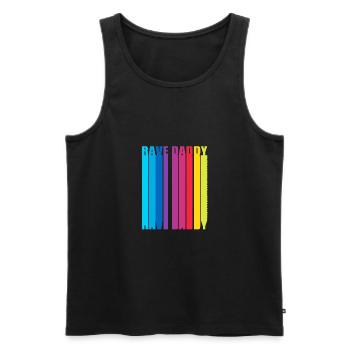 Rave Raver Musique techno Techno basse Table de mixage - Débardeur bio Premium Homme - noir - Devant - AI Model Male 178 light (178cm)