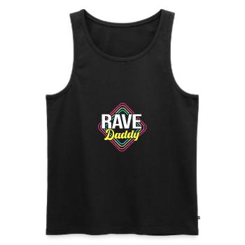 Rave Raver Musique techno Techno basse Table de mixage - Débardeur bio Premium Homme - noir - Devant - AI Model Male 178 light (178cm)