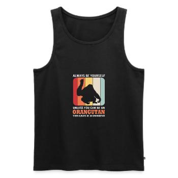 Orangutan - Men's Premium Organic Tank Top - black - Front - AI Model Male 178 light (178cm)