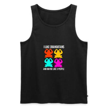 Orangutan - Men's Premium Organic Tank Top - black - Front - AI Model Male 178 light (178cm)