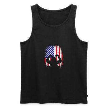 Orang Utan - Männer Premium Bio Tank Top - Schwarz - Vorne - AI Model Male 178 light (178cm)