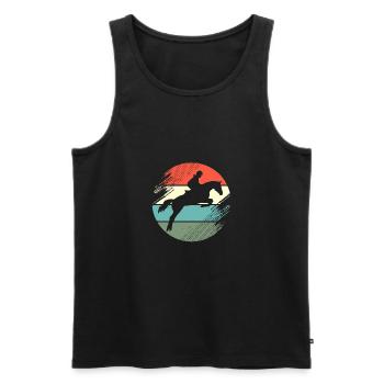 Show Jumping Show Jumping - Men's Premium Organic Tank Top - black - Front - AI Model Male 178 light (178cm)