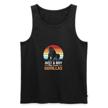 Gorilla - Men's Premium Organic Tank Top - black - Front - AI Model Male 178 light (178cm)