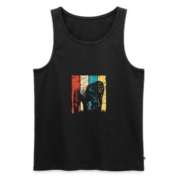 Gorilla - Men's Premium Organic Tank Top - black - Front - AI Model Male 178 light (178cm)