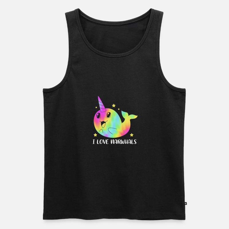 Narwal - Männer Premium Bio Tank Top - Schwarz