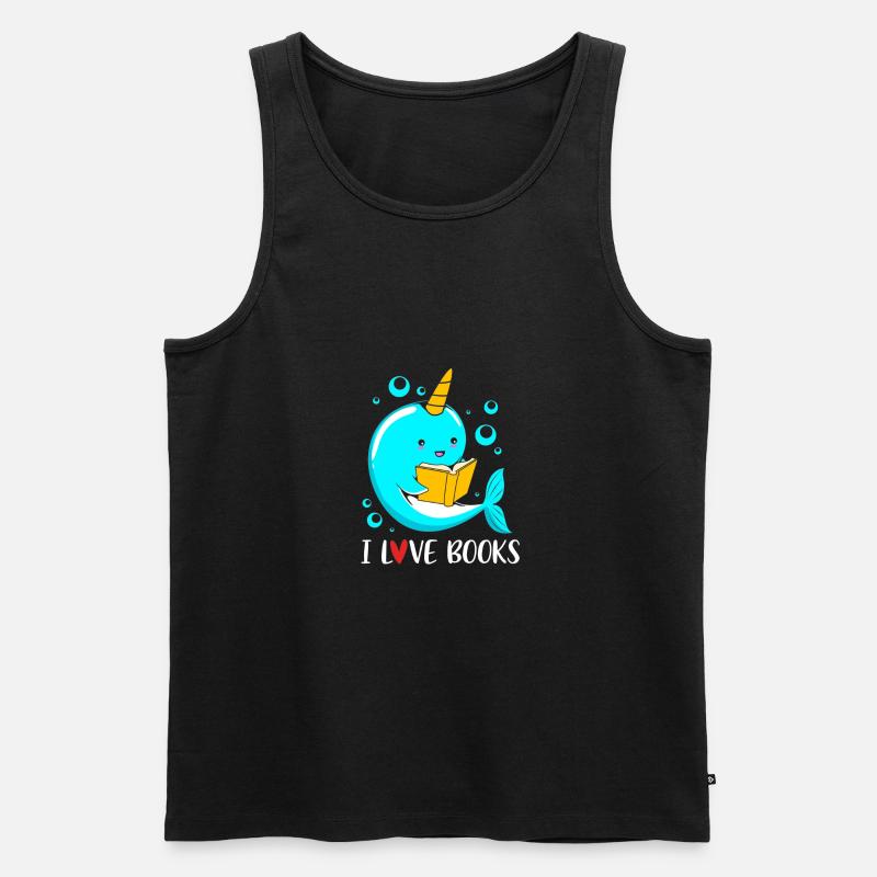Narwal - Männer Premium Bio Tank Top - Schwarz