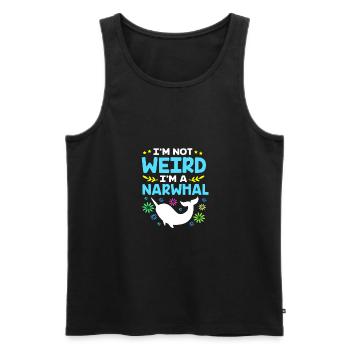 Narwhal - Men's Premium Organic Tank Top - black - Front - AI Model Male 178 light (178cm)