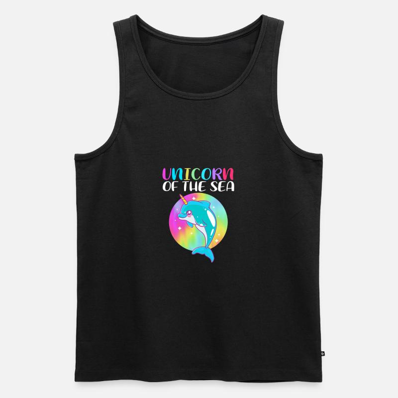 Narwal - Männer Premium Bio Tank Top - Schwarz