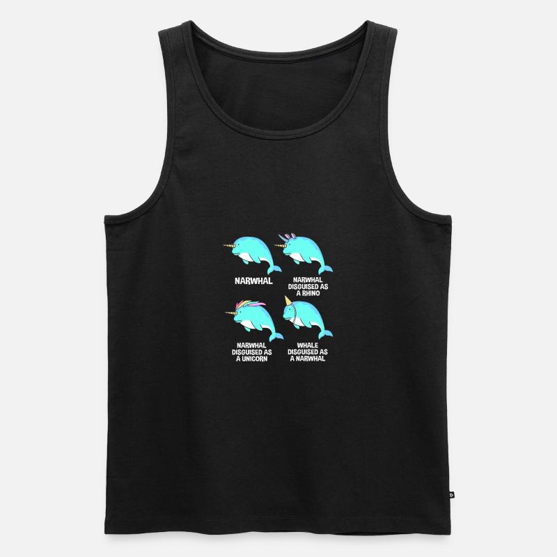 Narwal - Männer Premium Bio Tank Top - Schwarz