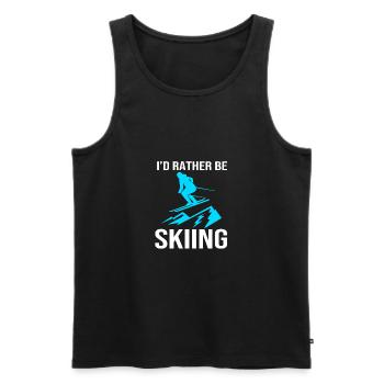 Ski Ski Holiday - Men's Premium Organic Tank Top - black - Front - AI Model Male 178 light (178cm)