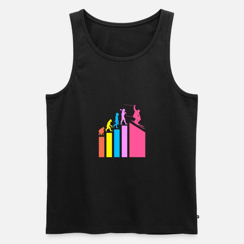Ski Skiurlaub - Männer Premium Bio Tank Top - Schwarz