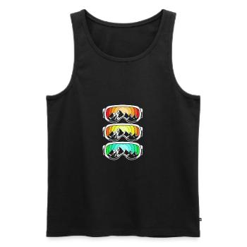 Ski Ski Holiday - Men's Premium Organic Tank Top - black - Front - AI Model Male 178 light (178cm)