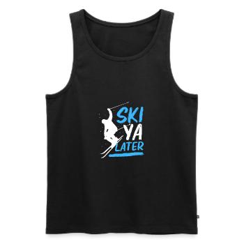 Ski Ski Holiday - Men's Premium Organic Tank Top - black - Front - AI Model Male 178 light (178cm)