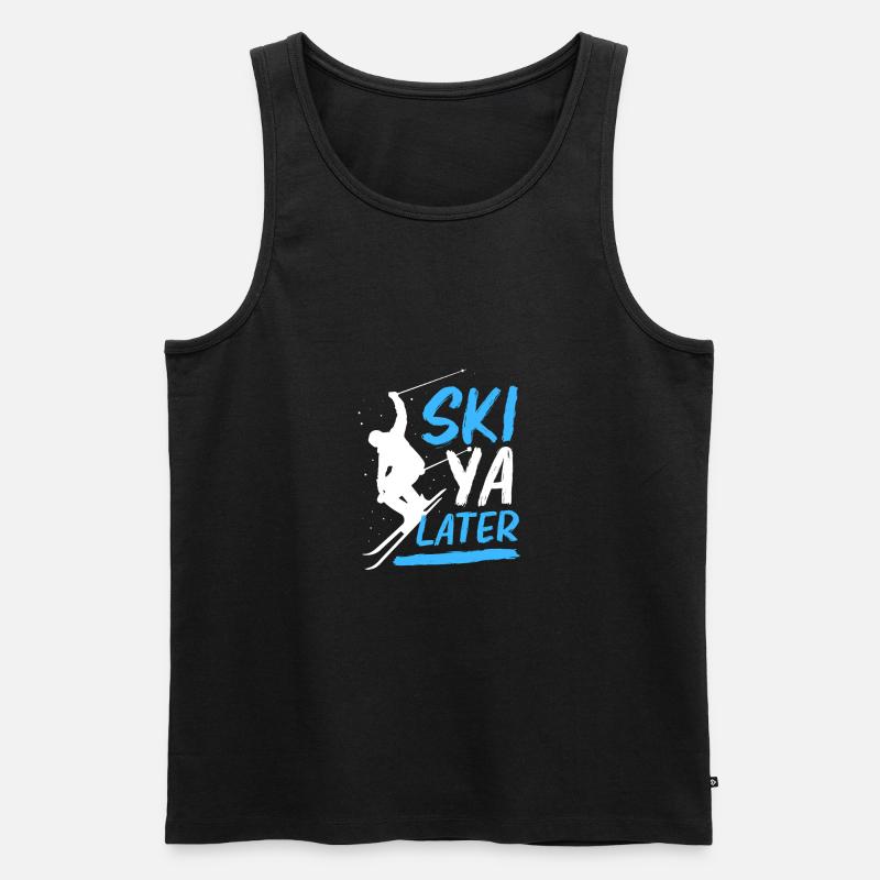 Ski Skiurlaub - Männer Premium Bio Tank Top - Schwarz