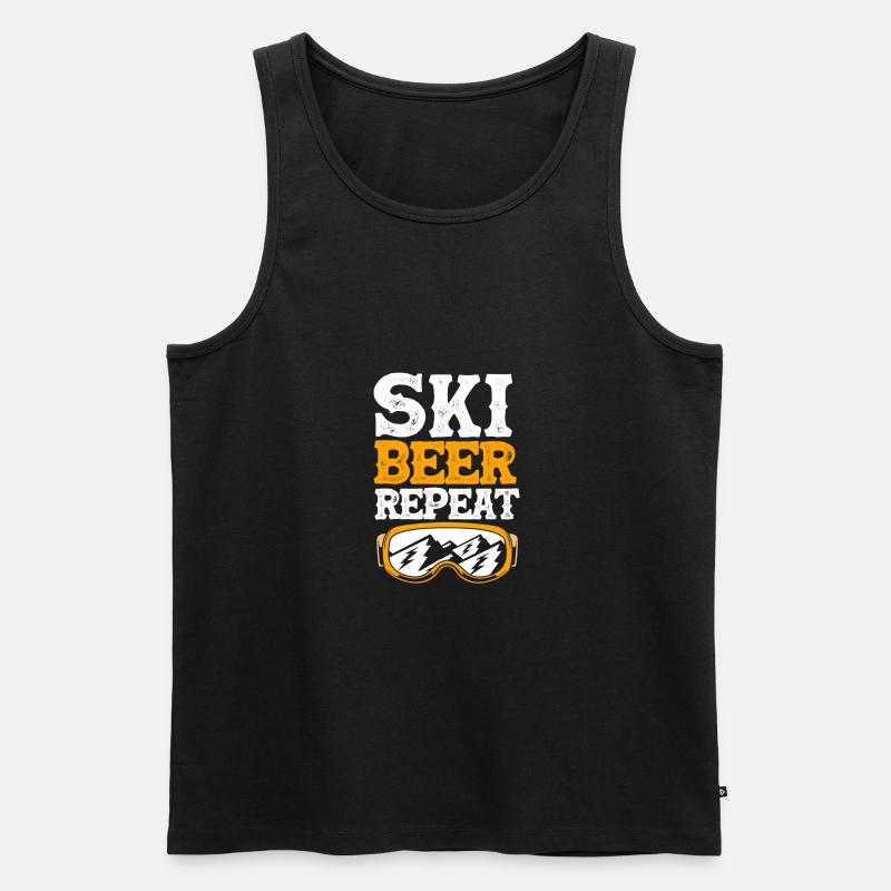 Ski Skiurlaub - Männer Premium Bio Tank Top - Schwarz
