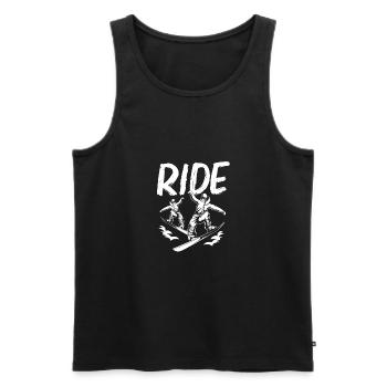 Snowboard Snowboarding Snowboard Holidays Snowboarders - Men's Premium Organic Tank Top - black - Front - AI Model Male 178 light (178cm)